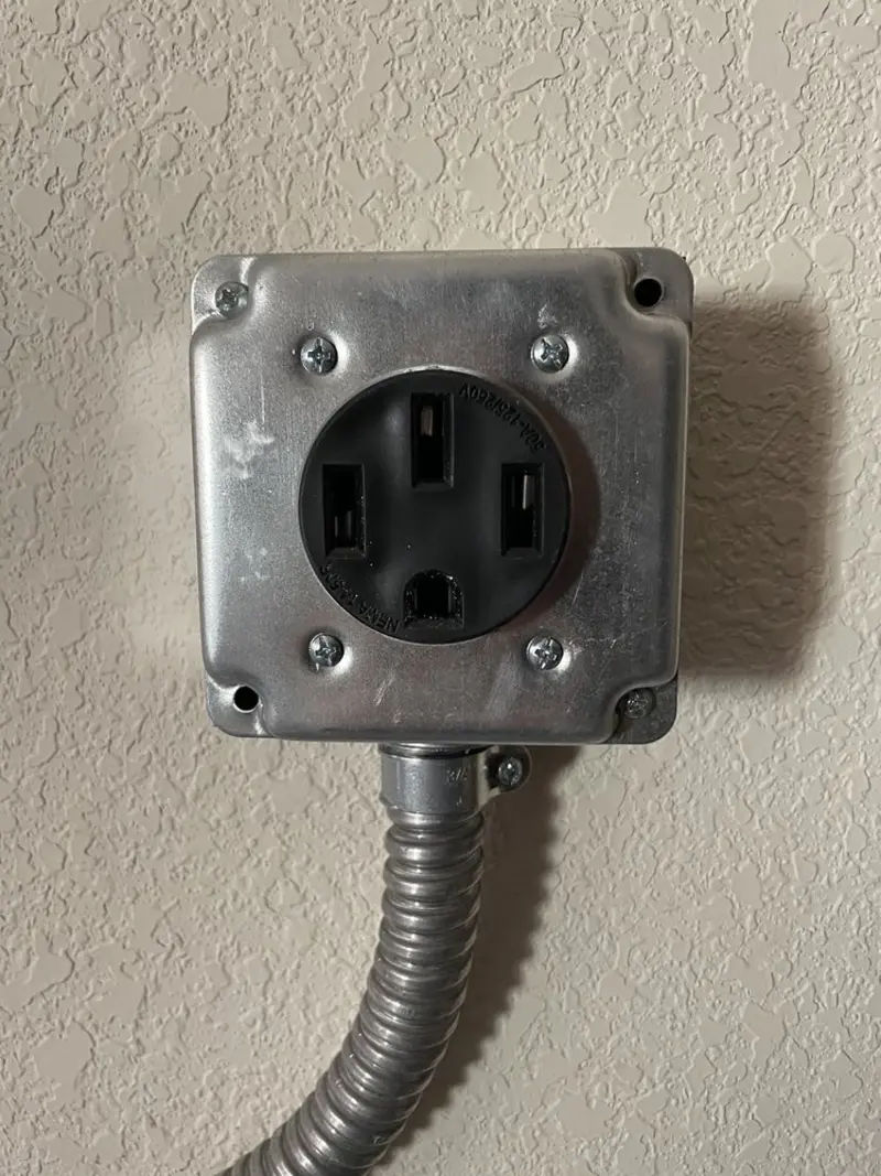 NEMA 14-50 outlet installed for Electrical Panel Upgrade in Brunswick
